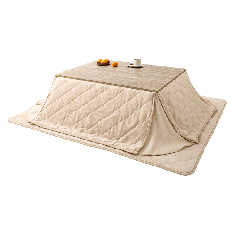 萩原 こたつ+うす掛け布団 3点セット 105×75cm ナチュラル／アイボリー KOT-7350-105NA+ユイ105 1セット（ご注文単位1セット）【直送品】