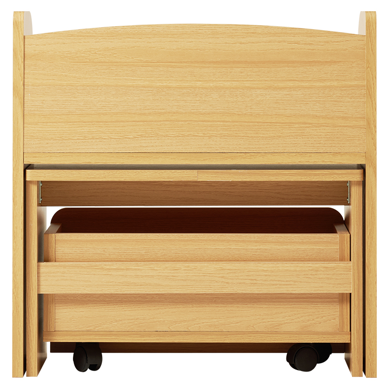萩原 絵本ラック 幅60cm ワゴン付 ナチュラル RCC-1609NA 1台(ご注文単位1台)【直送品】