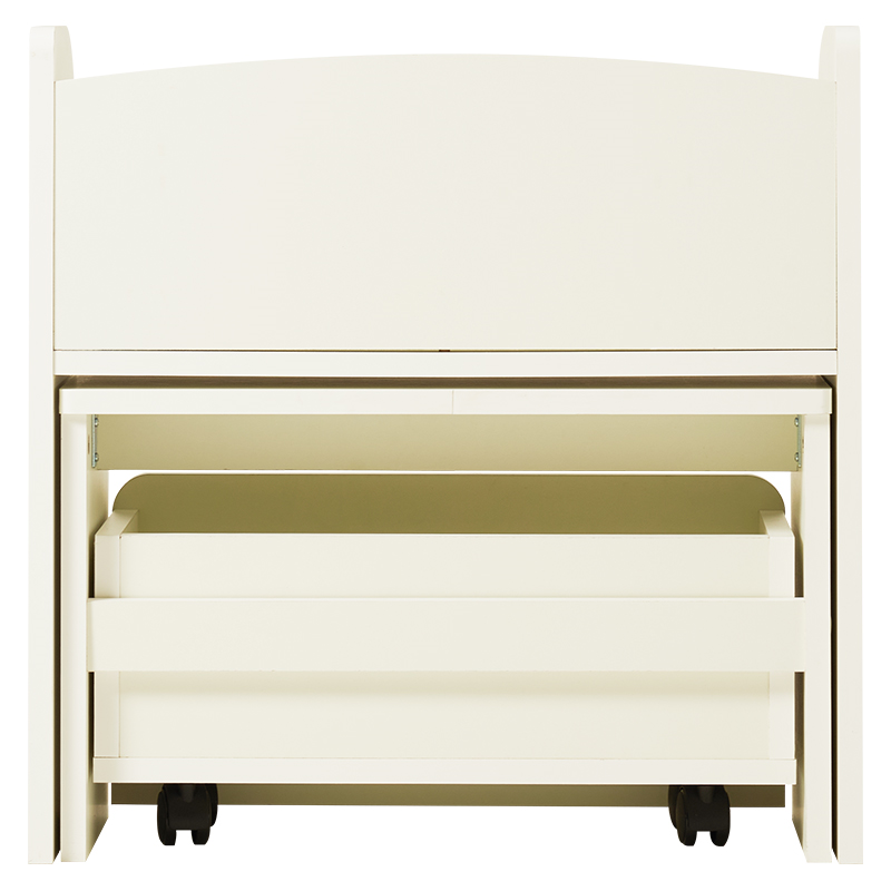 萩原 絵本ラック 幅60cm ワゴン付 ホワイト RCC-1609WH 1台(ご注文単位1台)【直送品】