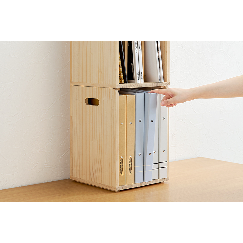 萩原 ブックラック 4個組 ナチュラル MM-6875NAS 1台(ご注文単位1台)【直送品】