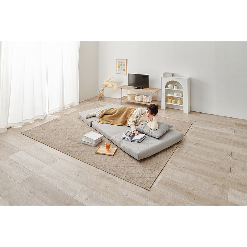萩原 ソファベッド ステラ 幅90cm グレー LSF-4886-2PGY 1台（ご注文単位1台）【直送品】