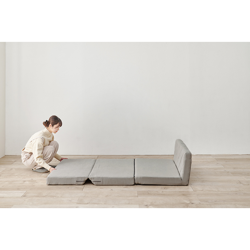 萩原 ソファベッド ステラ 幅85cm グレー LSF-4887GY 1台（ご注文単位1台）【直送品】