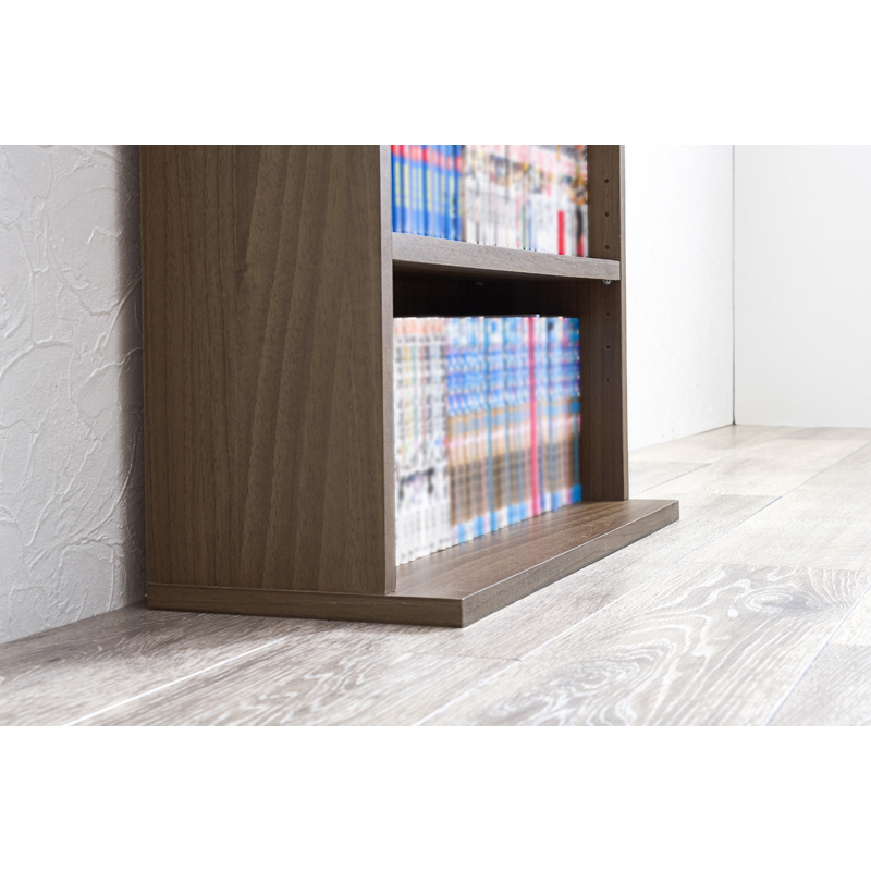 萩原 ブックラック 2台セット 幅60cm ダークブラウン RCC-1515BR 1セット(ご注文単位1セット)【直送品】