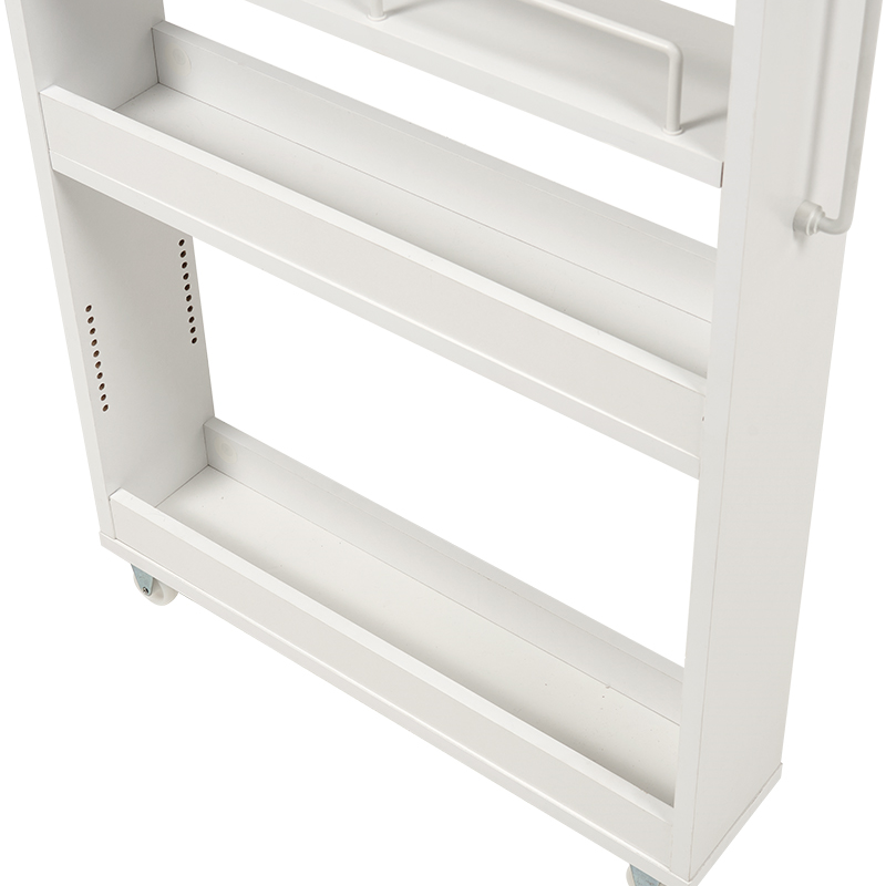 萩原 隙間収納ワゴン ハイタイプ 幅12cm ホワイト RCC-1535WH 1台(ご注文単位1台)【直送品】