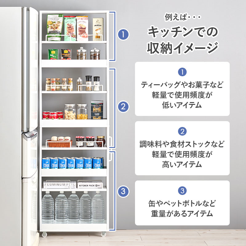 萩原 隙間収納ワゴン ハイタイプ 幅20cm ブラウン RCC-1537BR 1台(ご注文単位1台)【直送品】