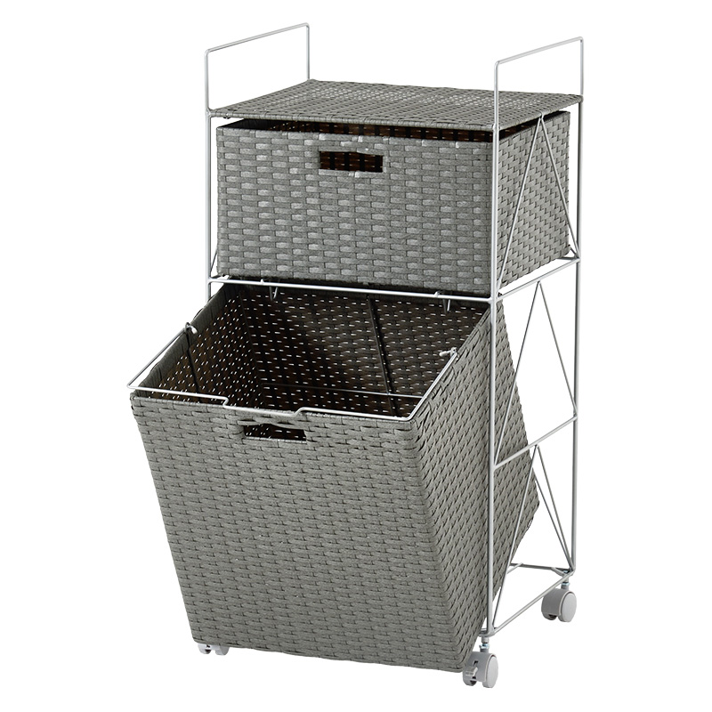 萩原 ランドリーラック 幅40cm グレー RAN-2457GY 1台(ご注文単位1台)【直送品】