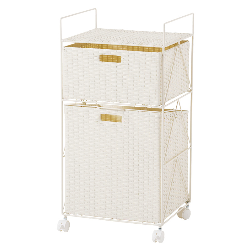 萩原 ランドリーラック 幅40cm ホワイト RAN-2457WH 1台（ご注文単位1台）【直送品】