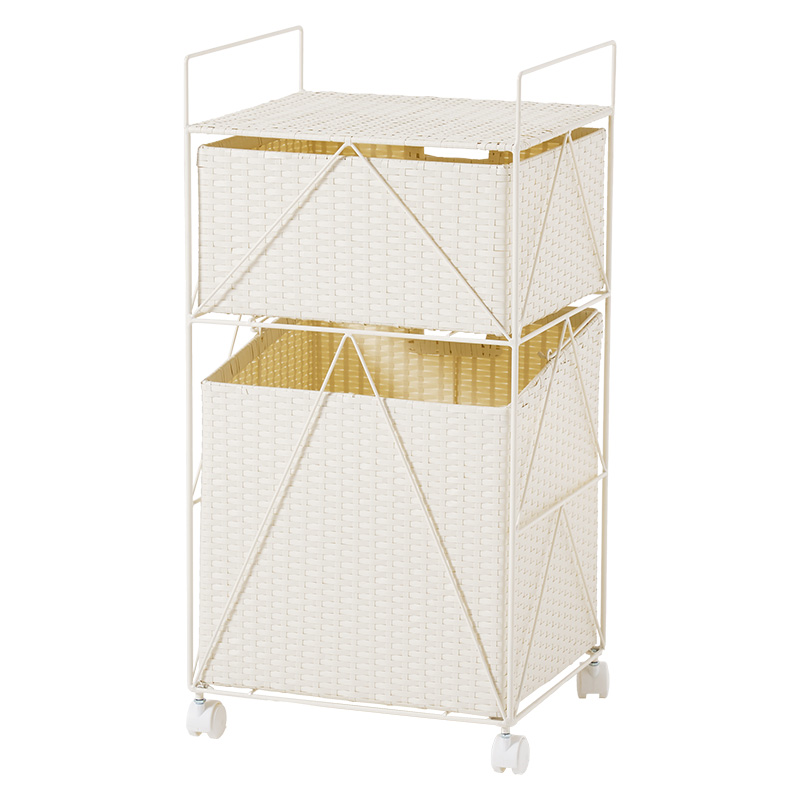 萩原 ランドリーラック 幅40cm ホワイト RAN-2457WH 1台(ご注文単位1台)【直送品】