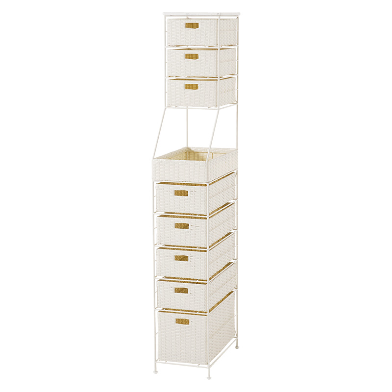 萩原 ランドリーチェスト 幅25cm ホワイト RAN-2461WH 1台（ご注文単位1台）【直送品】