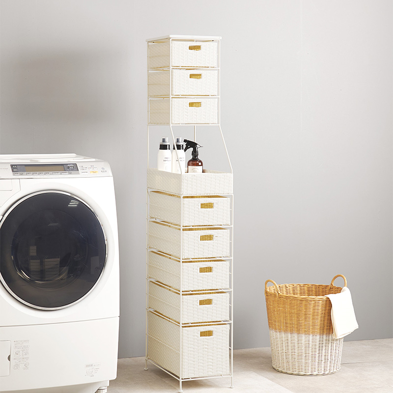 萩原 ランドリーチェスト 幅25cm ホワイト RAN-2461WH 1台(ご注文単位1台)【直送品】