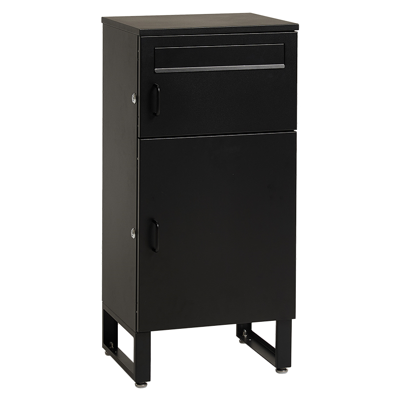 萩原 宅配ボックス 幅39.5cm ブラック LPS-4990BK 1台（ご注文単位1台）【直送品】