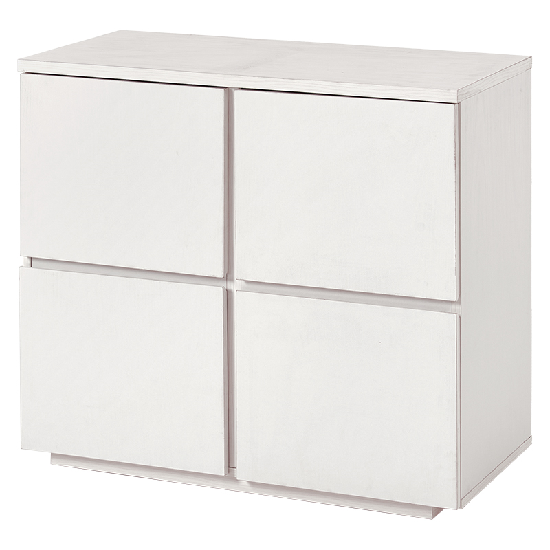 萩原 キャビネット ナイス 幅79cm ホワイト RCC-1496WH 1台（ご注文単位1台）【直送品】