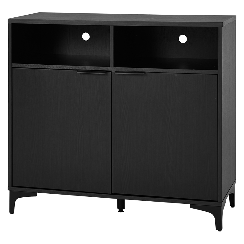 萩原 キャビネット 幅90cm ダークブラウン RCC-1524DBR 1台（ご注文単位1台）【直送品】