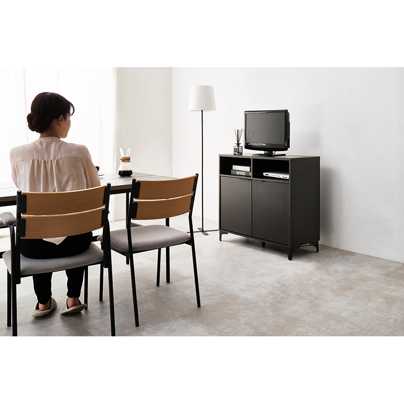 萩原 キャビネット 幅90cm ダークブラウン RCC-1524DBR 1台(ご注文単位1台)【直送品】