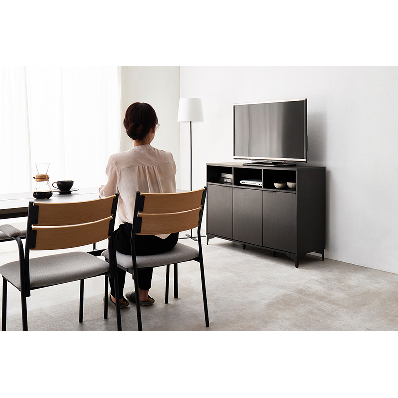 萩原 キャビネット 幅120cm ダークブラウン RCC-1525DBR 1台(ご注文単位1台)【直送品】