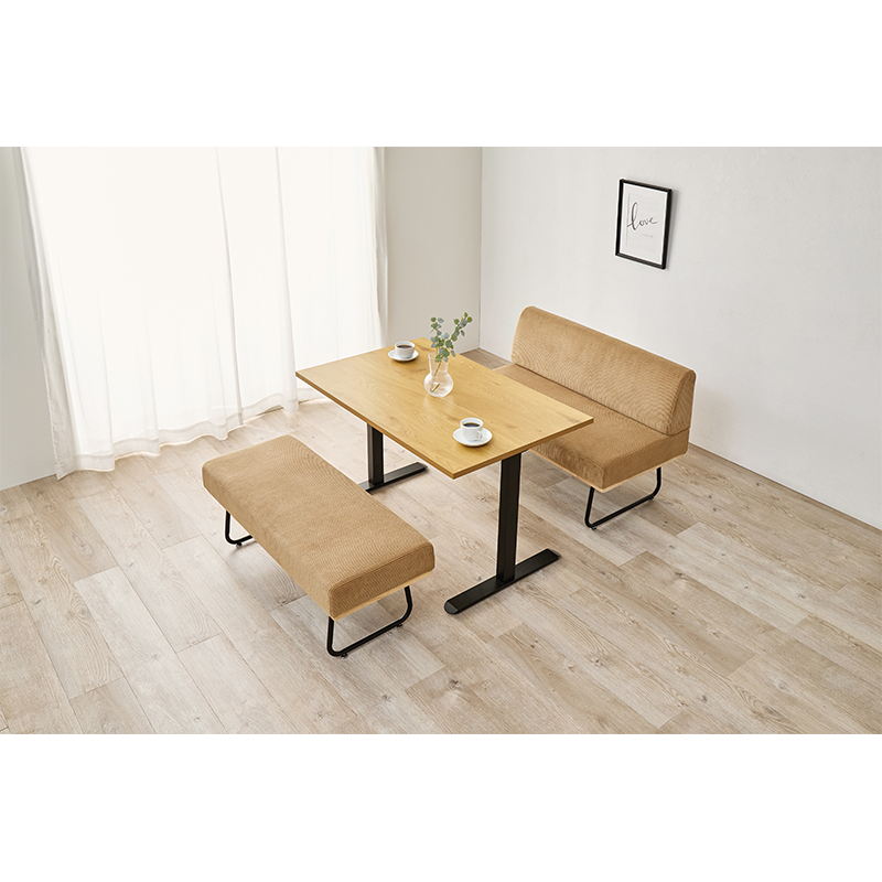 萩原 ダイニング3点セット ナチュラル／ラテ LT-3780NA-47LT-3S 1セット（ご注文単位1セット）【直送品】