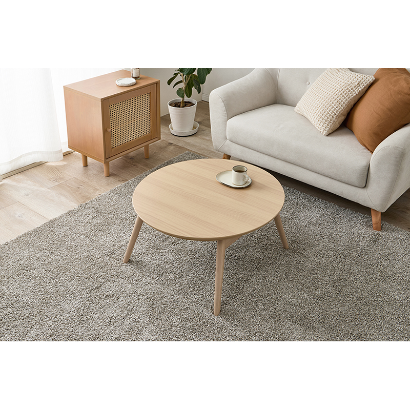 萩原 折りたたみこたつ ブラーナ 68cm ライトナチュラル ブラーナ68LN 1台（ご注文単位1台）【直送品】