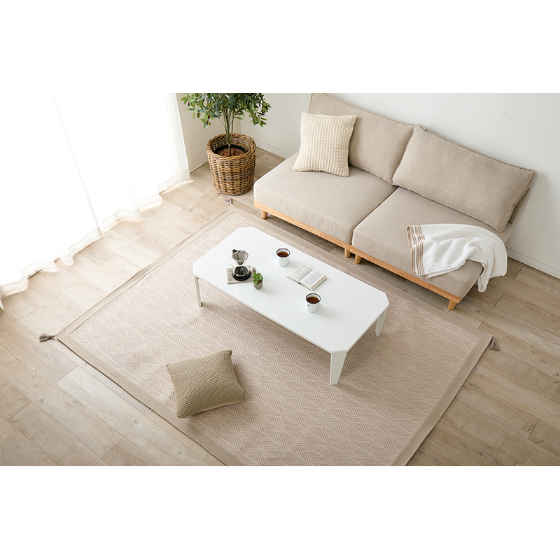 萩原 折りたたみテーブル クルール 120×60 クリアホワイト クルール120CW 1台（ご注文単位1台）【直送品】