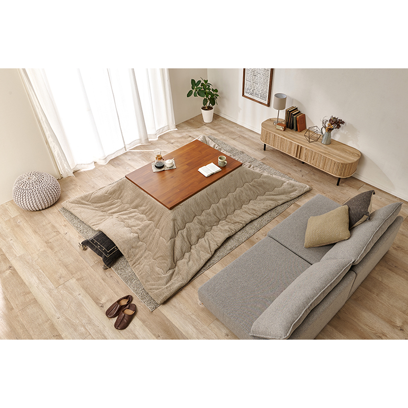 萩原 こたつ タリス 105×75 掛布団セット ポカグレージュ タリスK105+ポカ120-GG 1セット（ご注文単位1セット）【直送品】