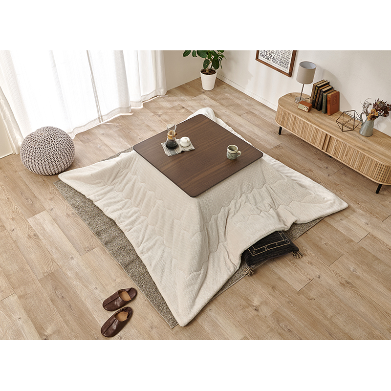 萩原 こたつ リノ 80×80 掛布団セット ブラウン／ポカアイボリー リノCF80BR+ポカUF80IV 1セット（ご注文単位1セット）【直送品】