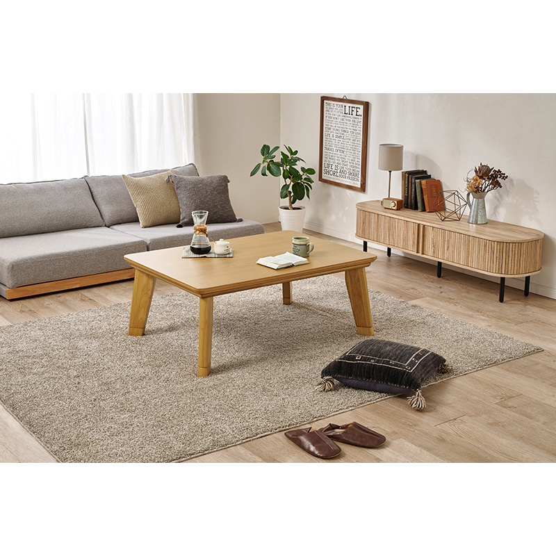 萩原 こたつ リノ 105×75 掛布団セット ナチュラル／ポカアイボリー リノCF105NA+ポカUF120IV 1セット（ご注文単位1セット）【直送品】