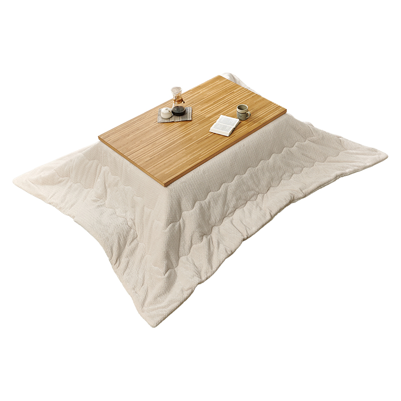 萩原 こたつ ルーン 120×75 掛布団セット ナチュラル／ポカアイボリー ルーン120NA+ポカUF120-IV 1セット（ご注文単位1セット）【直送品】