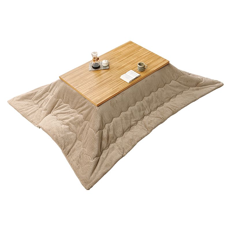 萩原 こたつ ルーン 120×75 掛布団セット ナチュラル／ポカグレージュ ルーン120NA+ポカUF120-GG 1セット（ご注文単位1セット）【直送品】