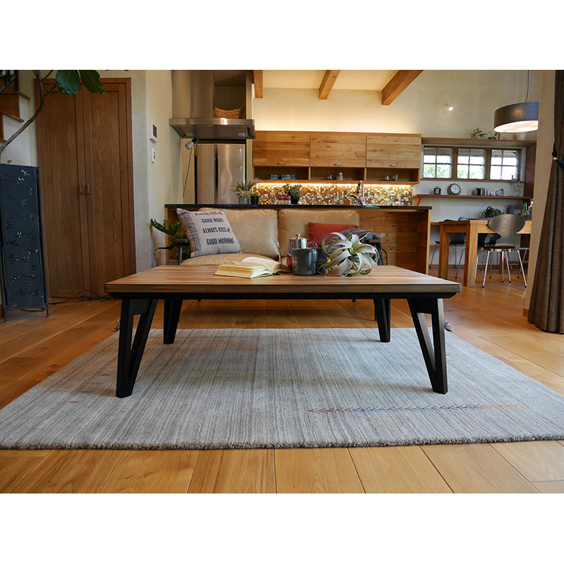 萩原 こたつ ルーン 120×75 掛布団セット ブラウン／ポカアイボリー ルーン120WN+ポカUF120-IV 1セット（ご注文単位1セット）【直送品】