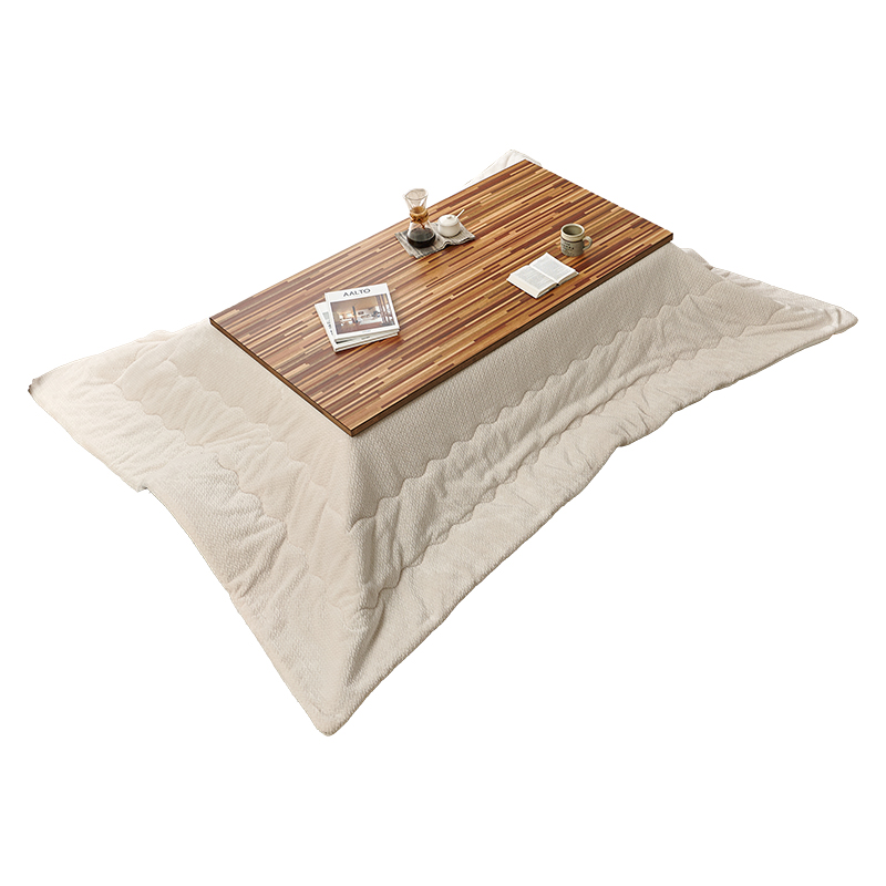 萩原 こたつ ルーン 150×80 掛布団セット ブラウン／ポカアイボリー ルーン150WN+ポカUF150-IV 1セット（ご注文単位1セット）【直送品】