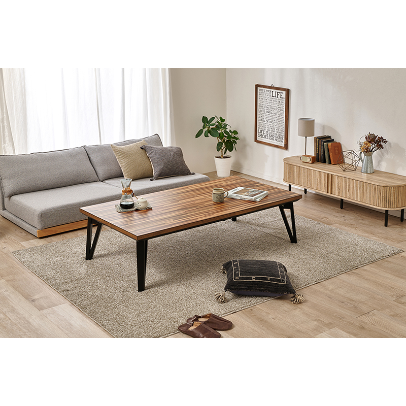 萩原 こたつ ルーン 150×80 掛布団セット ブラウン／ポカアイボリー ルーン150WN+ポカUF150-IV 1セット（ご注文単位1セット）【直送品】