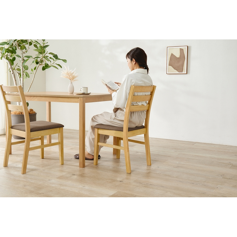萩原 ダイニング3点セット 75×75 ナチュラル／ブラウン SH-8620LNT-8521NA-BR 1セット（ご注文単位1セット）【直送品】