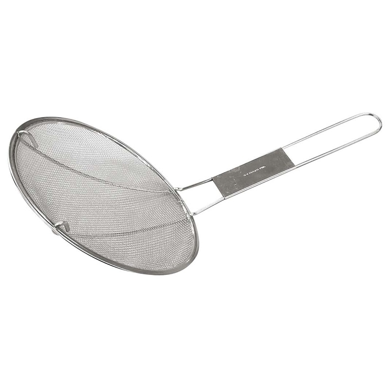 ステンレス　平渕　丸型　カス揚 10cm　18メッシュ  1個（ご注文単位1個）【直送品】