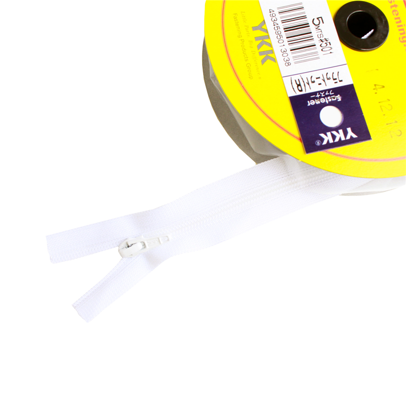 Y.K.K フラットニットファスナー 5Mチェーン FN500-501 1巻（ご注文単位1巻）【直送品】