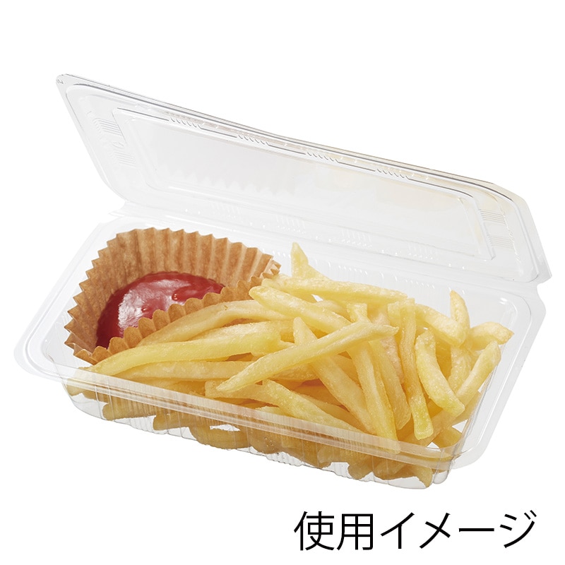シーピー化成 食品容器 フードパック(折蓋タイプ) H-2-C 中平 100枚/袋