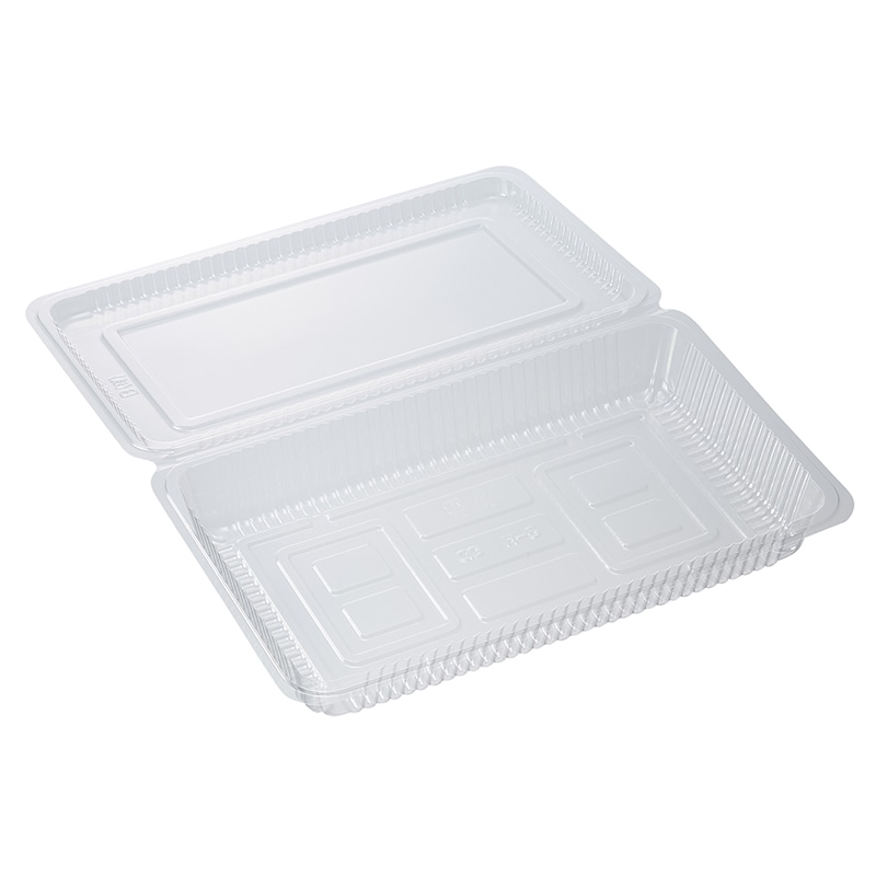 シーピー化成 食品容器 フードパック(折蓋タイプ) H-5-B 特大浅 100枚/袋