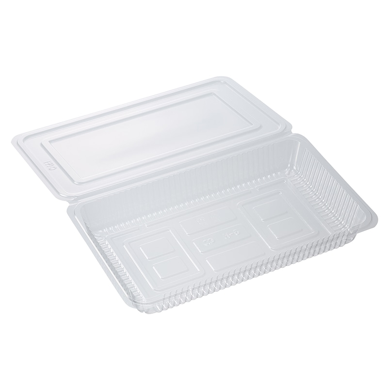 シーピー化成 食品容器 フードパック(折蓋タイプ) H-5-C 特大平 100枚/袋