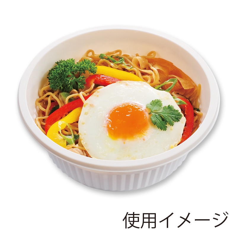 シーピー化成 丼容器  耐熱-212　ホワイト 100枚/袋（ご注文単位12袋）【直送品】