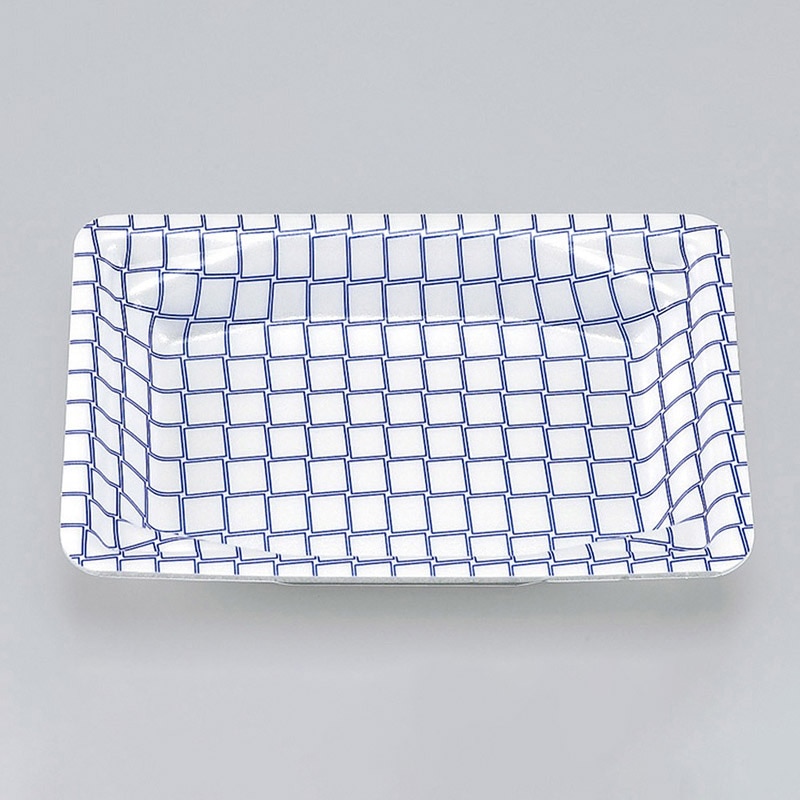 シーピー化成 刺身用トレー V-411 レースブルー 50枚/袋（ご注文単位10袋）【直送品】