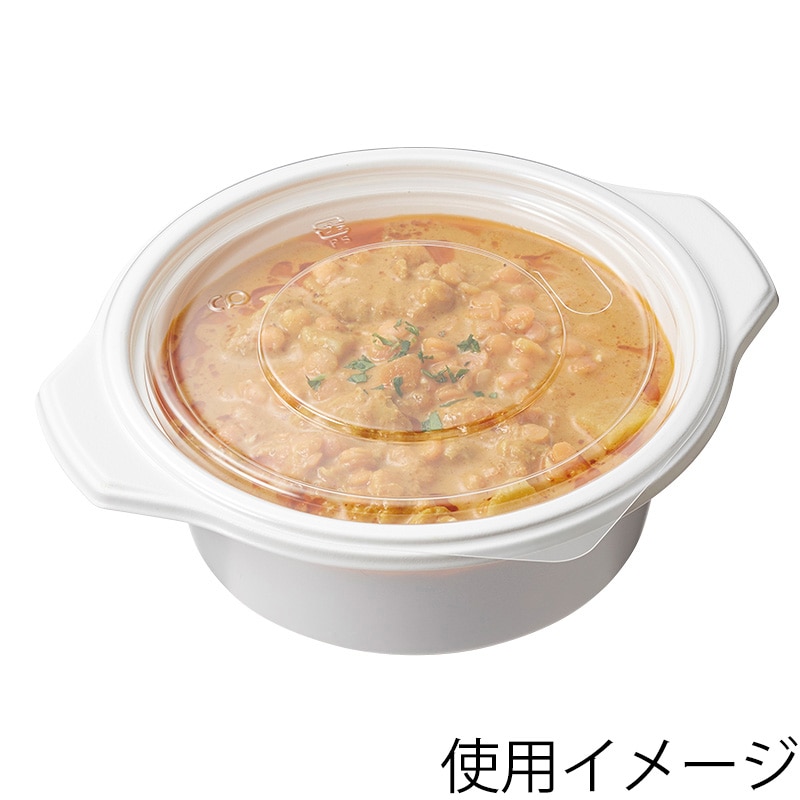 シーピー化成 鍋型容器 BF-385 平嵌合蓋U字穴 50枚/袋