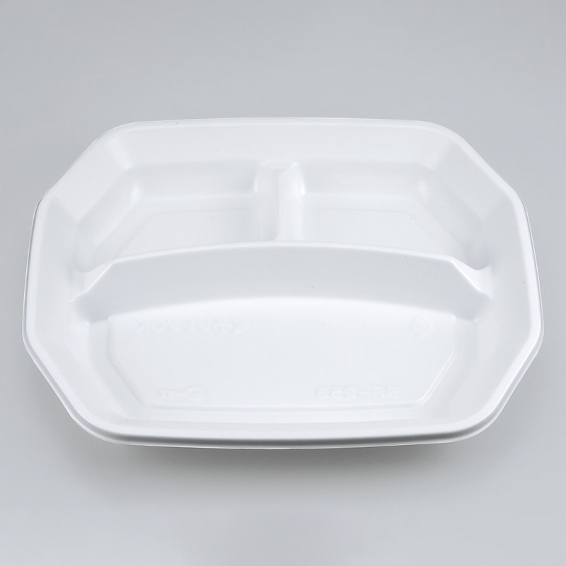 シーピー化成 弁当容器　本体 BF-253 ホワイト 50個/袋（ご注文単位8袋）【直送品】