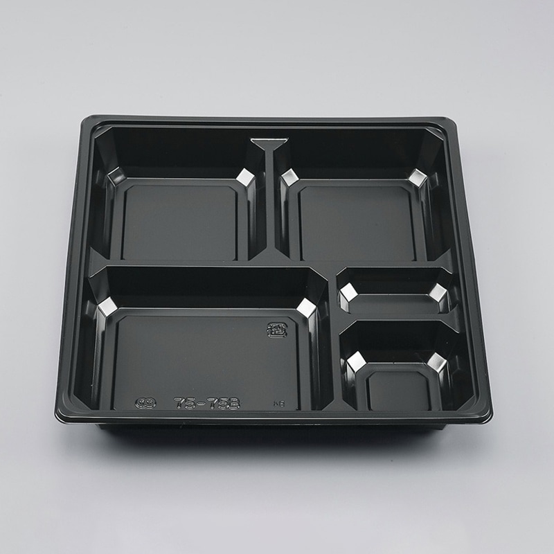 シーピー化成 紙容器一体型　中仕切  75-75B　黒 50枚/袋（ご注文単位6袋）【直送品】