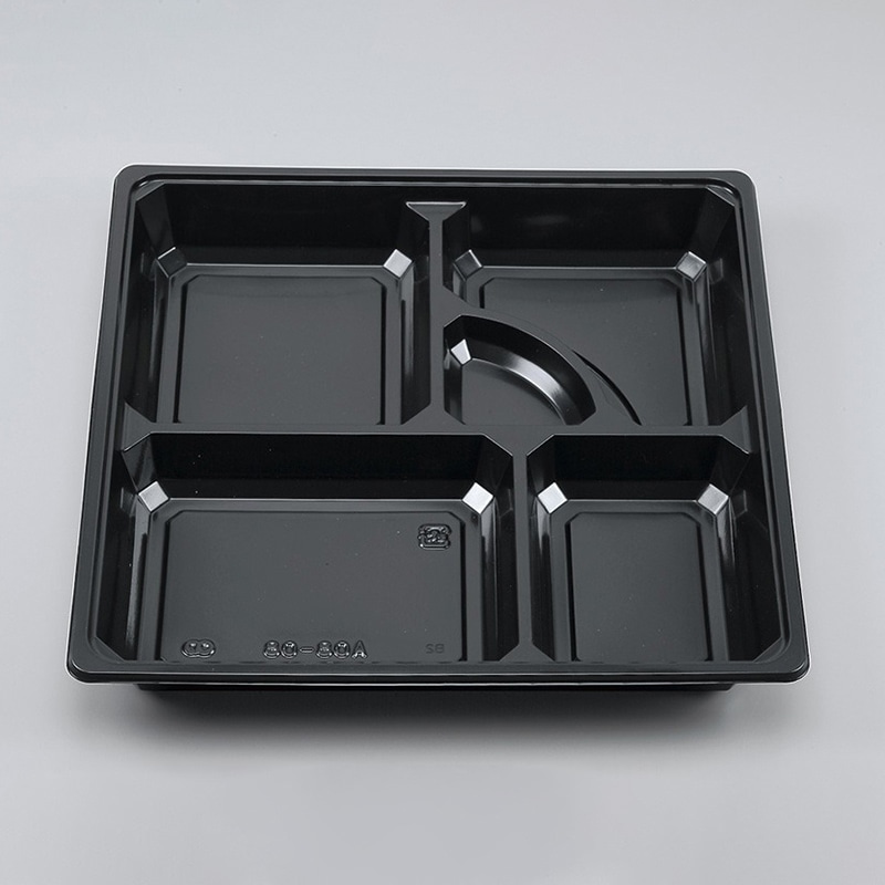 シーピー化成 紙容器一体型　中仕切  80-80A　黒 50枚/袋（ご注文単位6袋）【直送品】