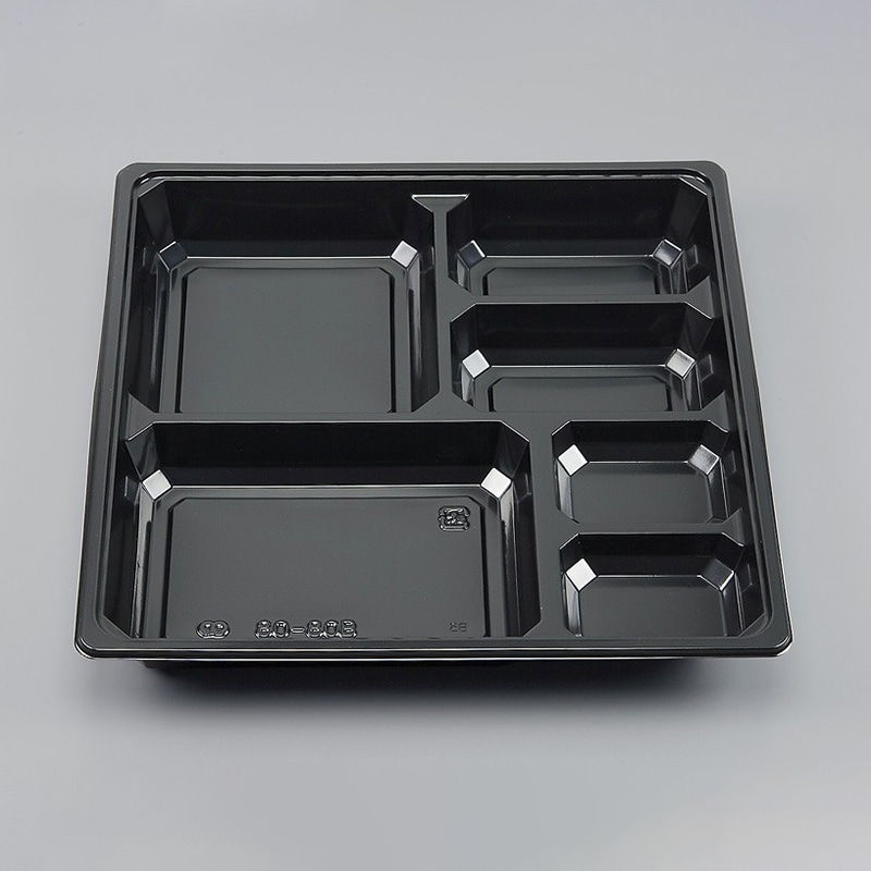 シーピー化成 紙容器一体型　中仕切  80-80B　黒 50枚/袋（ご注文単位6袋）【直送品】