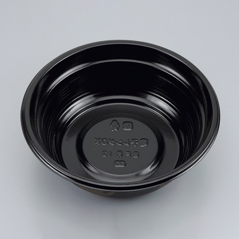 シーピー化成 丼容器　BF丼13　本体  黒つづみ 50枚/袋（ご注文単位18袋）【直送品】