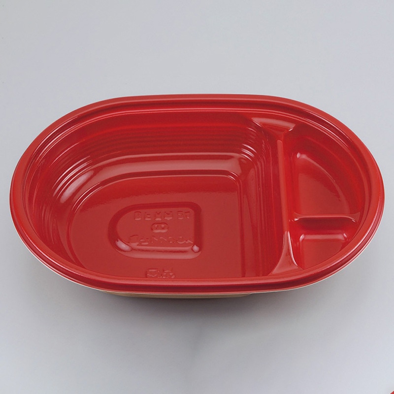 >シーピー化成 丼容器 BF丼内 本体 24 赤杉 50個/袋(ご注文単位12袋)【直送品】