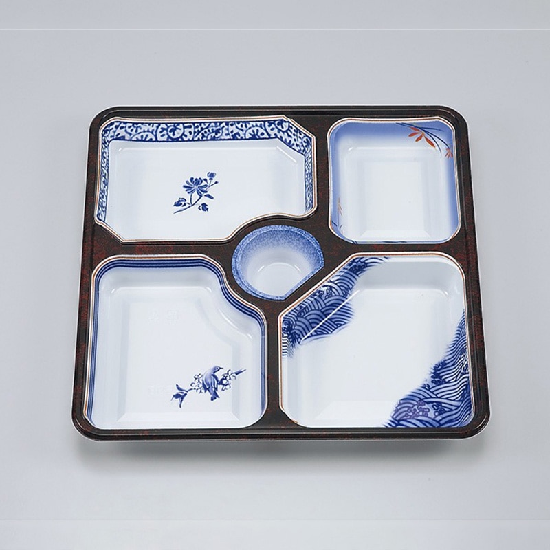 シーピー化成 仕出し容器 中仕切 NU-250-B 染付御膳 20個/袋(ご注文単位8袋)【直送品】