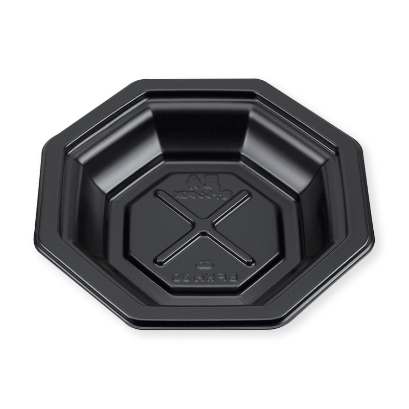 シーピー化成 八角形丼容器 BF丼内30 本体 黒 50枚/袋