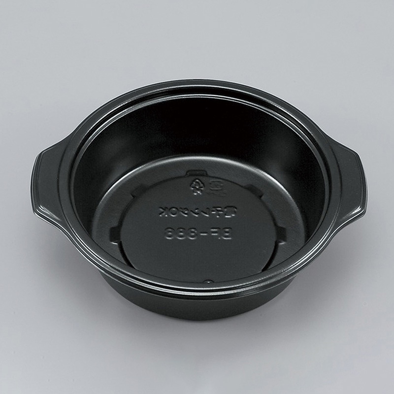 シーピー化成 鍋型容器 BF-386 本体 黒 50枚/袋