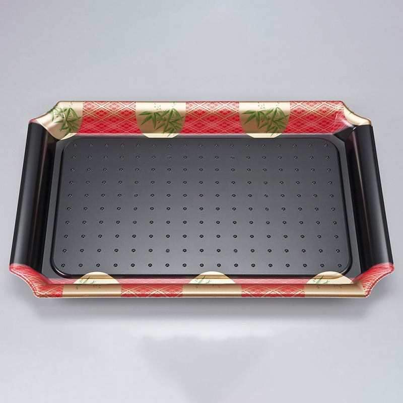 シーピー化成 刺身容器　SF盛皿　本体 59 笹山赤 20枚/袋（ご注文単位12袋）【直送品】