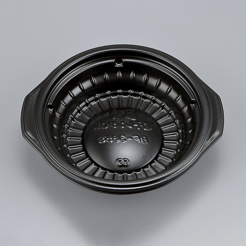 シーピー化成 鍋型容器　BF-385S　本体  黒 50枚/袋（ご注文単位18袋）【直送品】